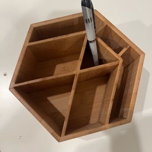 Honeycomb Office Supply Bamboo Organizer